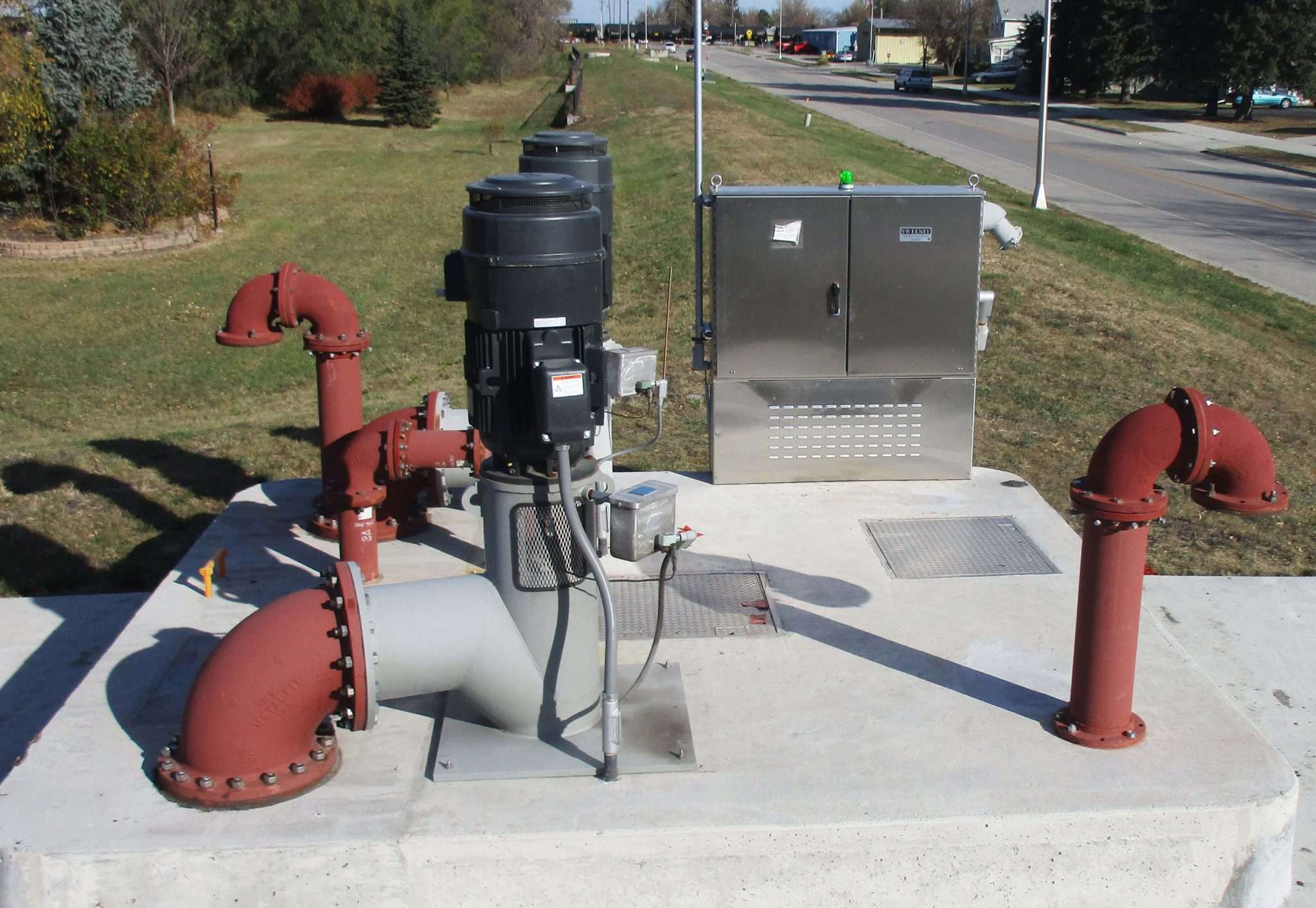 Storm sewer lift station in Mapleton, North Dakota